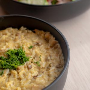 Creamy Lentil & Mushroom Risotto