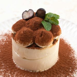 Tiramisu with Fresh Grape & Mint