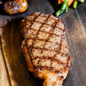 Grilled Sirloin Steak with Roasted Potatoes - 500g