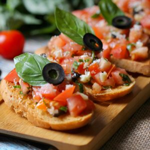 Bruschetta with Tomato & Basil - 3 Pieces